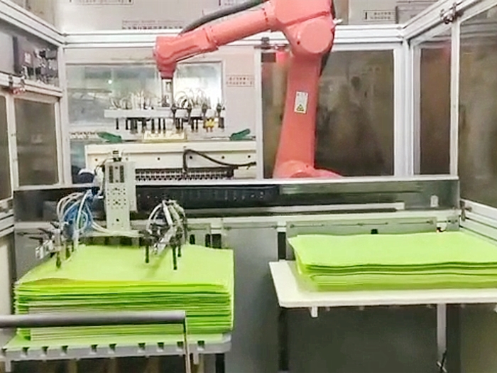 叠料堆垛六轴机器人工作站-搬运自动化